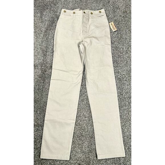 New Scully Pants Men's 32 Khaki Button Buckle Back Duck Canvas Western High NWT - Picture 1 of 16